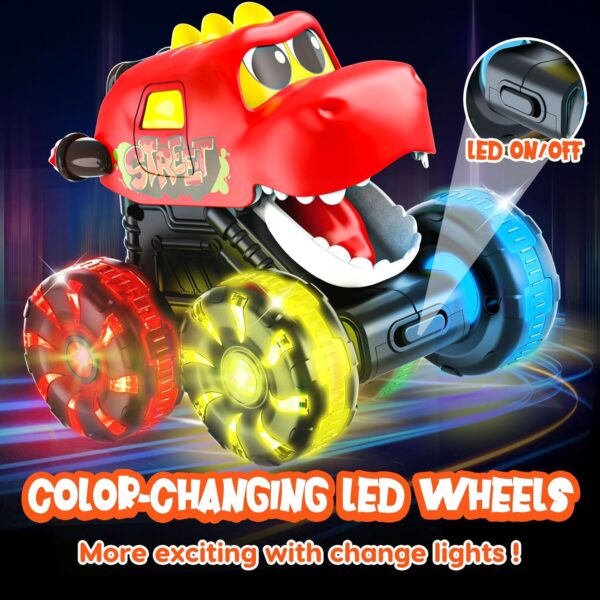 Press and Go Cars Toys Inertial Glide Model Light-up Toys Pull Back Truck Monster Truck Toys Dinosaur Cars - 영상 7