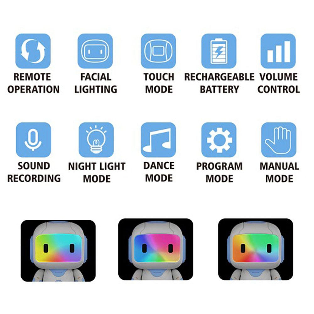 New 2.4GHz Wireless Programming Intelligent Rc Robot Mechanical Walking Dancing Musical Robot with Color Light - 영상 7