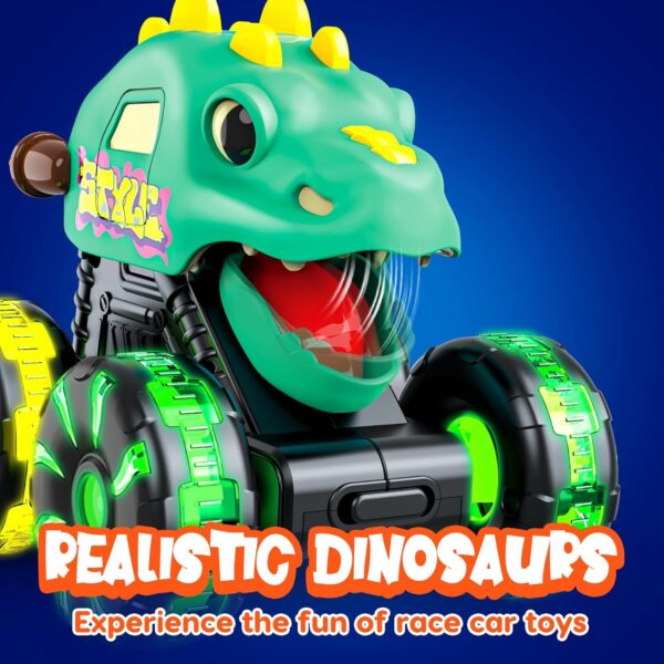 Press and Go Cars Toys Inertial Glide Model Light-up Toys Pull Back Truck Monster Truck Toys Dinosaur Cars - 영상 5