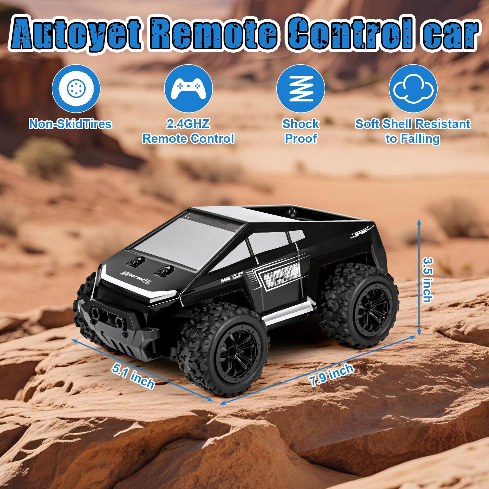 새로운 1:20 Off-Road Monster 12KM/H 2.4G High-Speed Remote Control Car with Phone Control - 영상 6