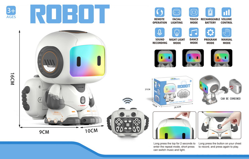 New 2.4GHz Wireless Programming Intelligent Rc Robot Mechanical Walking Dancing Musical Robot with Color Light - 영상 5