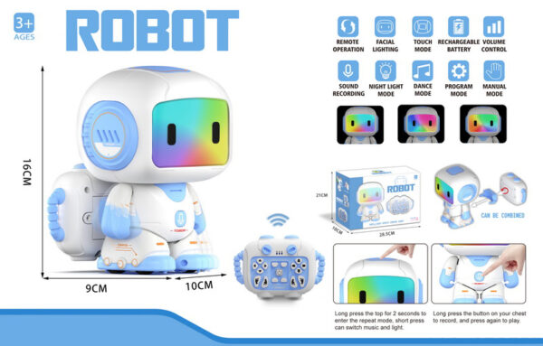 New 2.4GHz Wireless Programming Intelligent Rc Robot Mechanical Walking Dancing Musical Robot with Color Light - Imagem 4