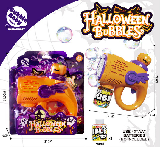New Automatic Bubble Maker Blaster Toys with LED Lights Bubble Machine for Kids Halloween Bubble Gun - 영상 3