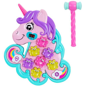 Educational Interactive Electric Whack a Frog Unicorn Hammer Mole Type Game