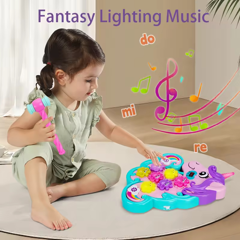 Educational Interactive Electric Whack a Frog Unicorn Hammer Mole Type Game - 영상 4
