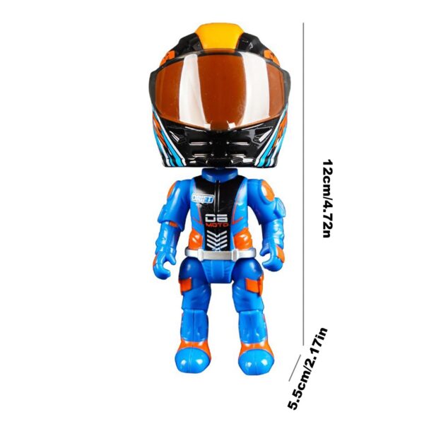 Diecast Toys Plastic Transforming Racing Drivers Toys Motorcycle Rider Figures for Kids - 영상 6