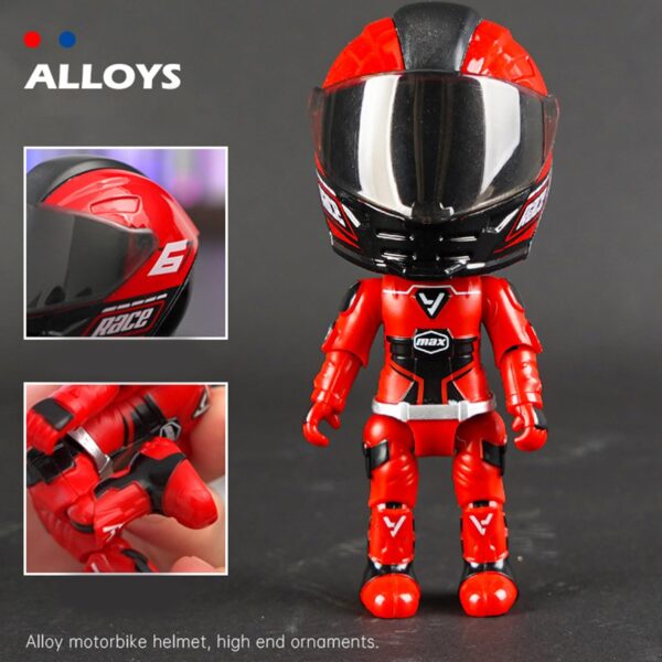 Diecast Toys Plastic Transforming Racing Drivers Toys Motorcycle Rider Figures for Kids - 영상 4