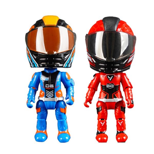 Diecast Toys Plastic Transforming Racing Drivers Toys Motorcycle Rider Figures for Kids - 영상 2
