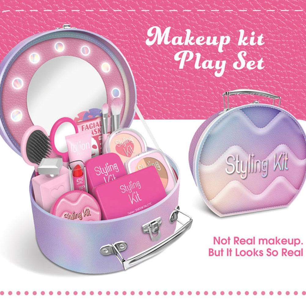 Simulation Dress up Pretend Play Stuling Kit Beauty Fashion Cosmetics Girls Toy Makeup Toys Kid Set - 영상 8