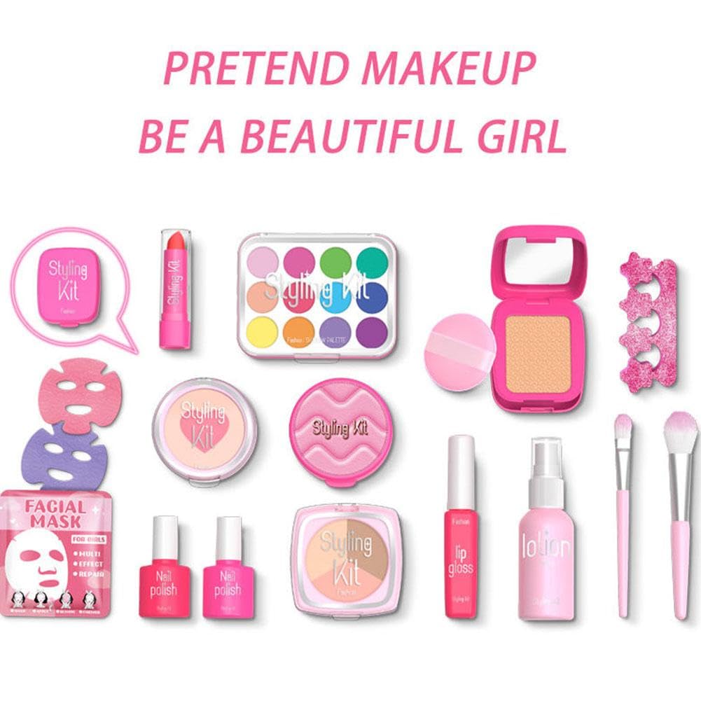 Simulation Dress up Pretend Play Stuling Kit Beauty Fashion Cosmetics Girls Toy Makeup Toys Kid Set - 영상 7