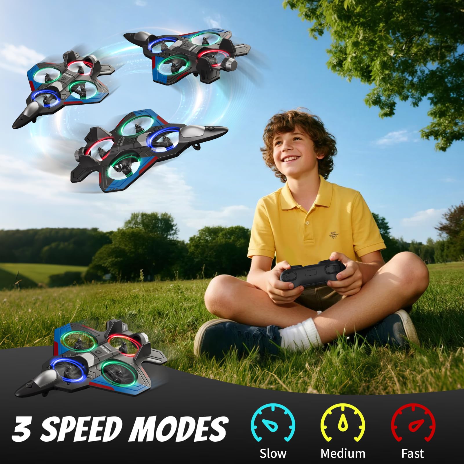 Remote Control RC Airplane Children's Fighter Model Glider Drone Toy RC Planes Remote Control Airplane - 영상 3