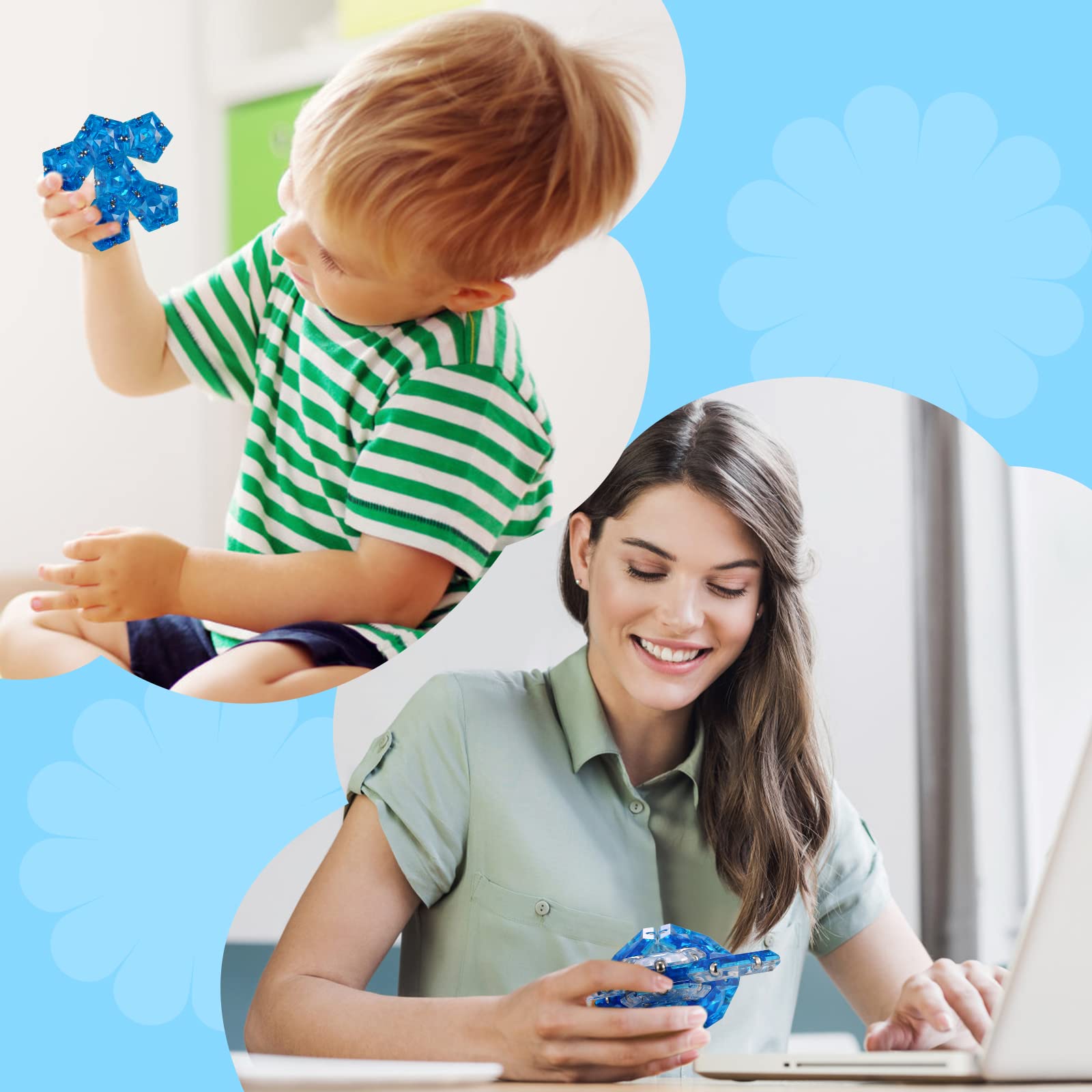 모조리 12 Piece Magnetic Fidget Sphere Pentagons Magnets Balls Magnet Fidgets Toy - 영상 3