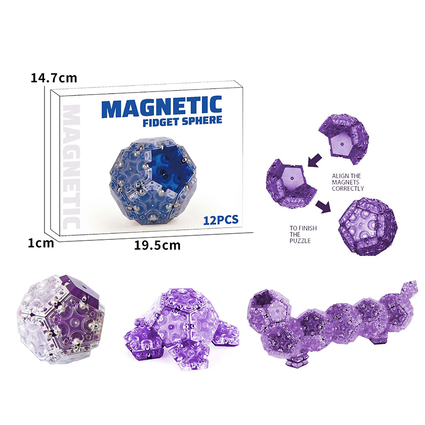 모조리 12 Piece Magnetic Fidget Sphere Pentagons Magnets Balls Magnet Fidgets Toy - 영상 9
