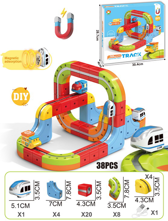DIY Race Car Track Building Kits Flexible Car Track Magical Train Set Railway Building Block Toys Magical Track Toys - 영상 7