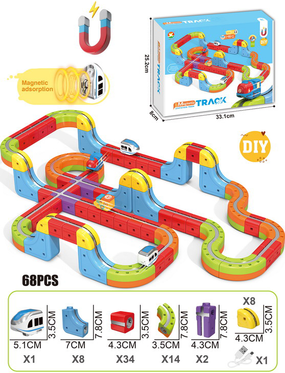 DIY Race Car Track Building Kits Flexible Car Track Magical Train Set Railway Building Block Toys Magical Track Toys - 영상 6