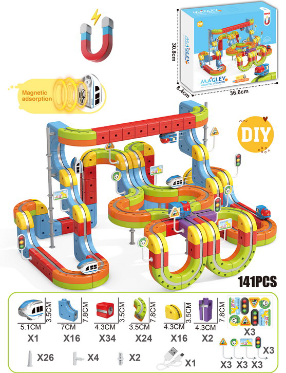 DIY Race Car Track Building Kits Flexible Car Track Magical Train Set Railway Building Block Toys Magical Track Toys - 영상 3