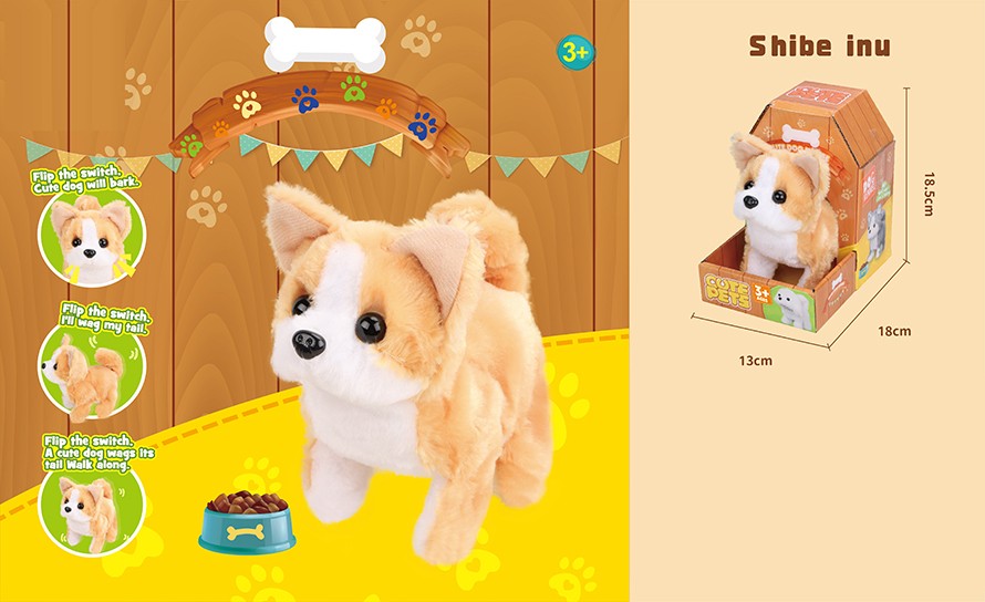 Custom Electronic Puppy Simulation Stuffed Animal Pet Dog Walking Squeak Kawaii Puppy Electric Plush Toy - 영상 2