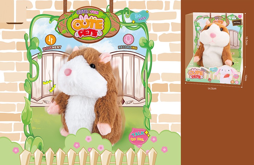 Wholesale Repeat Talking Electronic Mouse Stuffed Animal Toys Talking Hamster | lulufamily - 영상 2