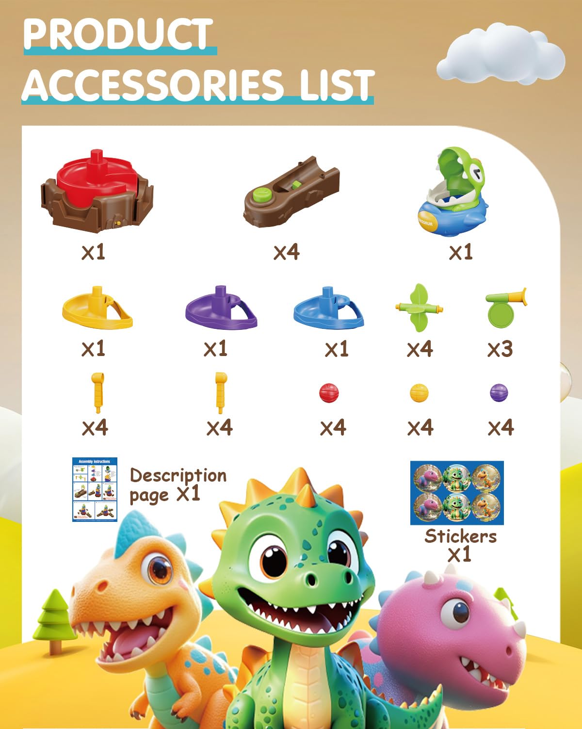 Catapult Balls Rotating Ball Desktop Dinosaur Ball Drop Toys Catapult Ball Battle Game Toy Set Family Electronic Board Games - 영상 2