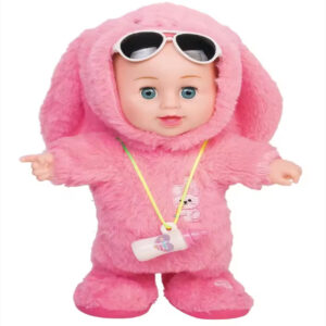 Children Electric Walking Doll Interactive Intelligent Sensing Feeding Bottle Plush Doll Toy