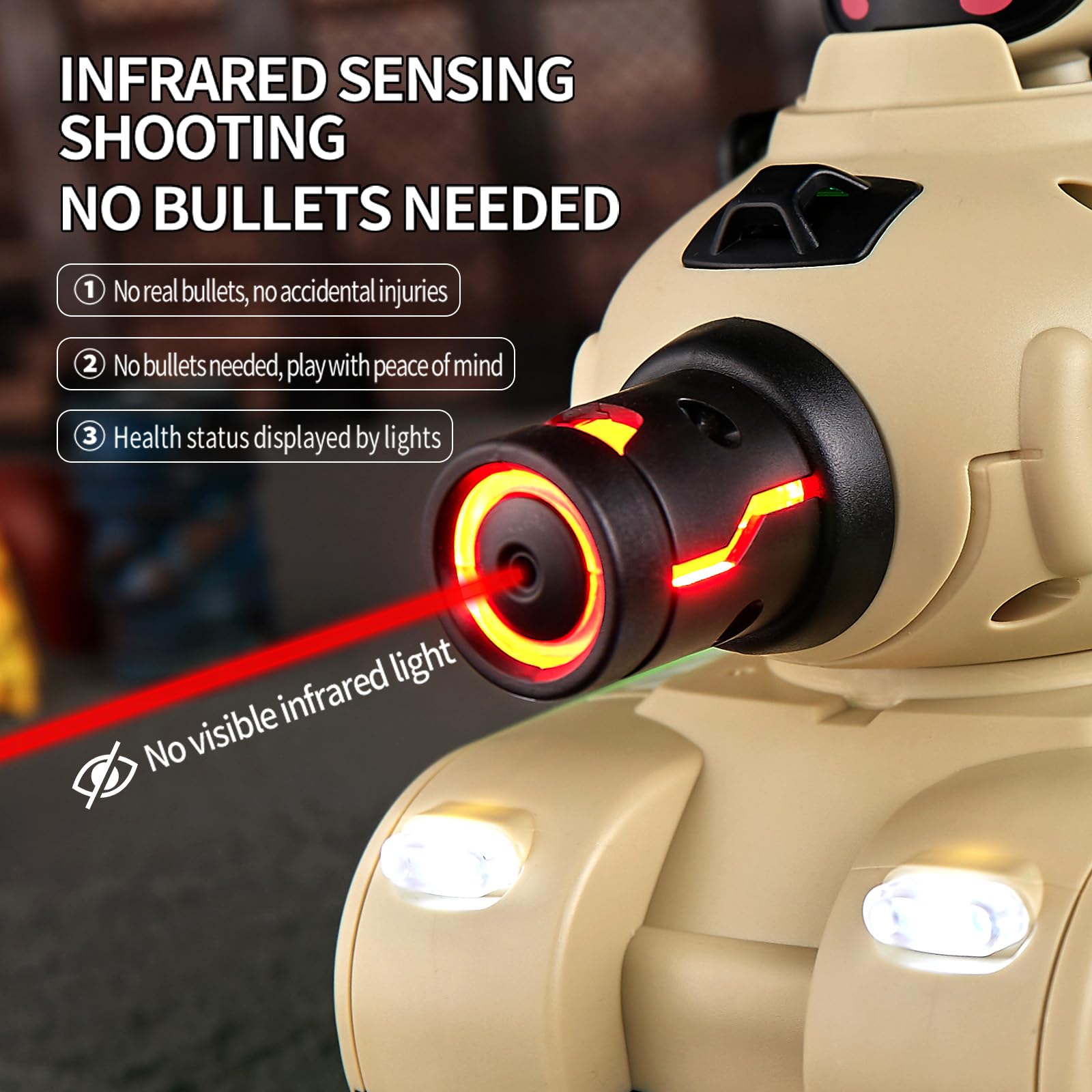 2 Pack Cute Cartoon Remote Control Rc Battle Tanks with Laser Tag Hobby RC Battle Tanks - 영상 8