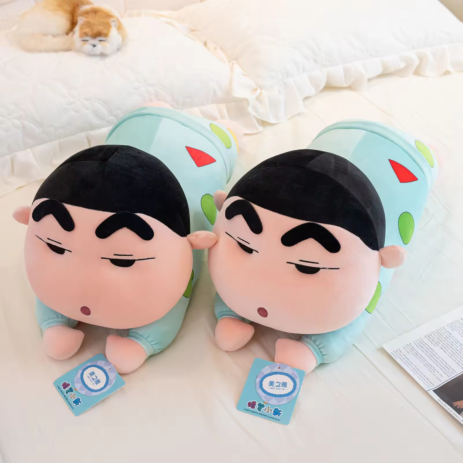 Wholesale Cuddly Toys CrayonShin-chan Prone Sleeping Dress-style Plush Toy Cute Sleeping Pose Plush Doll - Image 5