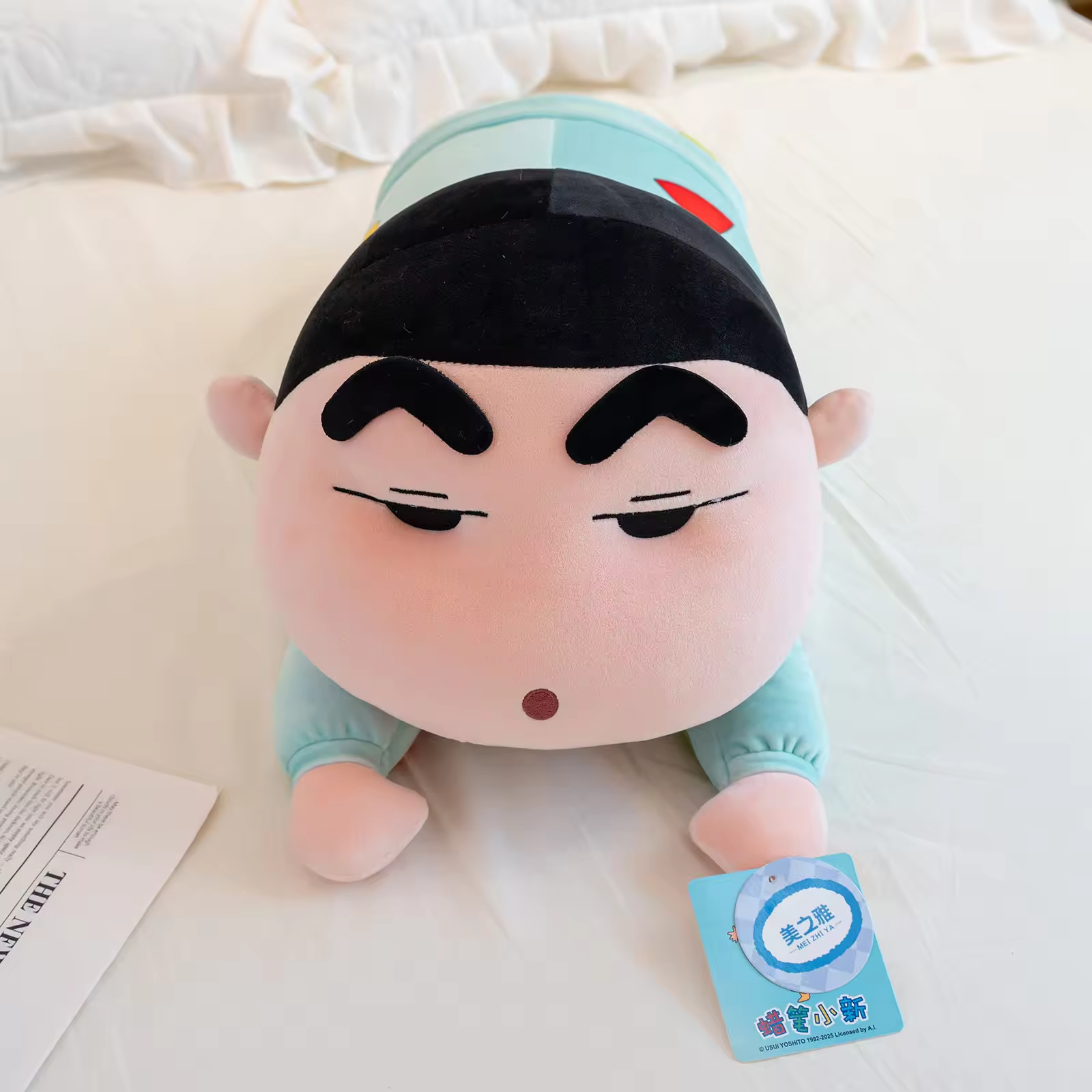 Wholesale Cuddly Toys CrayonShin-chan Prone Sleeping Dress-style Plush Toy Cute Sleeping Pose Plush Doll - Image 4