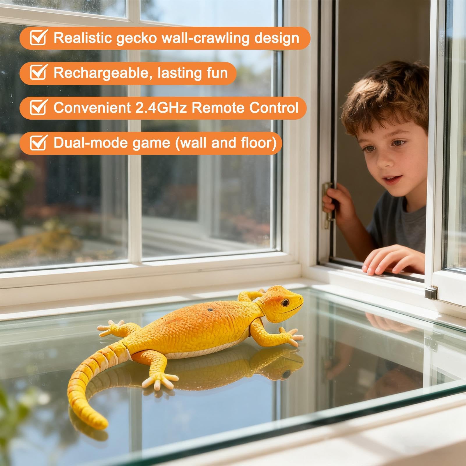 Wholesale Wall Crawler Remote Control Gecko Rechargeable Remote Control Robot Kids Toys Climbs up Walls - 영상 3