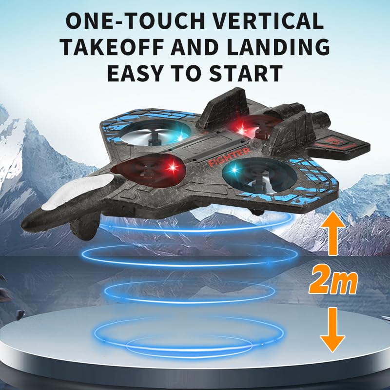 Factory 360° Circling RC Fighter Jet Foam Plane Toy with Light 2.4G Stunt EPP Airplane Foam RC Plane Drone - 영상 4