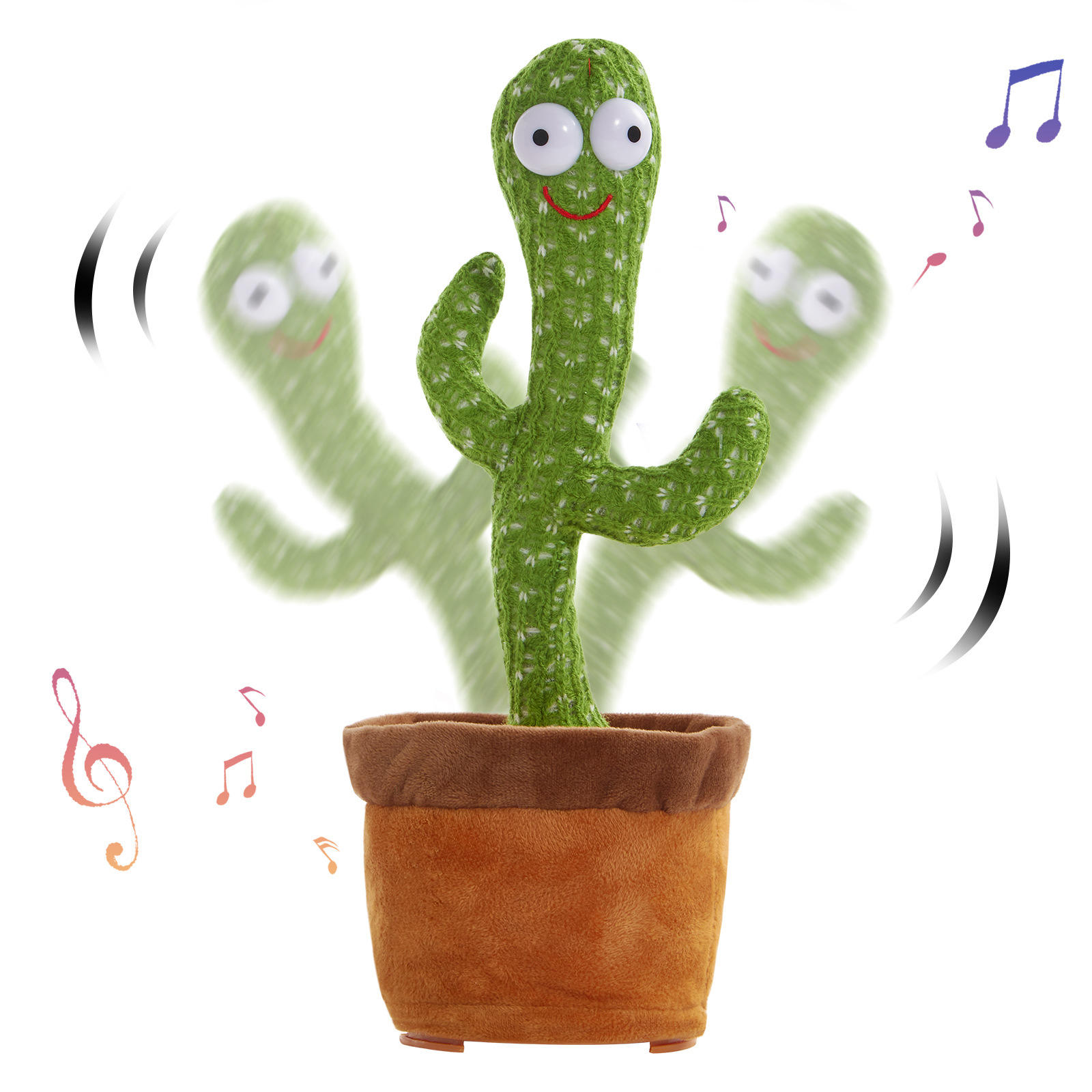 120-Song Electronic Dancing Cactus Plush Toy PP Cotton Filling Record Repeat Function Children's Gift Kids Cute Stuffed Toys - Image 3