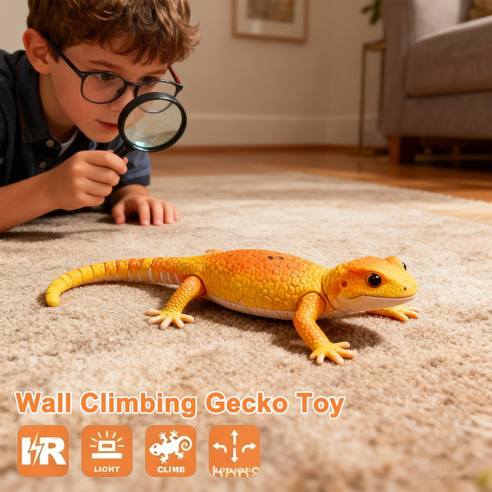 Wholesale Wall Crawler Remote Control Gecko Rechargeable Remote Control Robot Kids Toys Climbs up Walls - 영상 2
