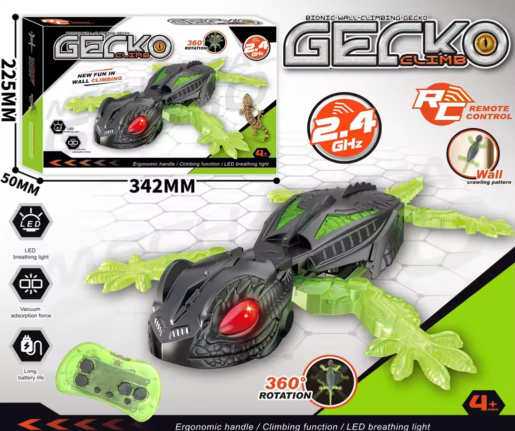 New IR Wall Crawler Gecko Rechargeable Infrared Remote Control Robot Toy Wall Climbing Gecko RC Toy - 영상 2