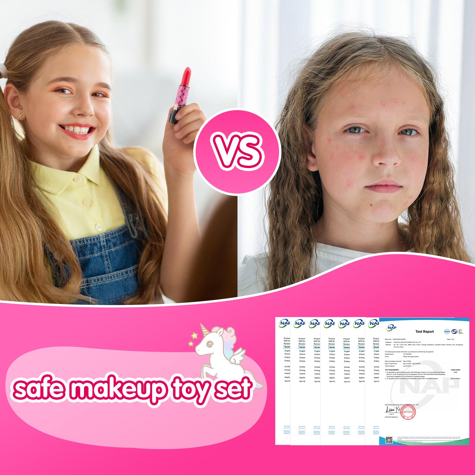 Wholesale Princess Makeup Toys DIY Bead Bracelet Making Kit Cosmetics Toy Plastic Full Set Makeup Toys Kids - 영상 2