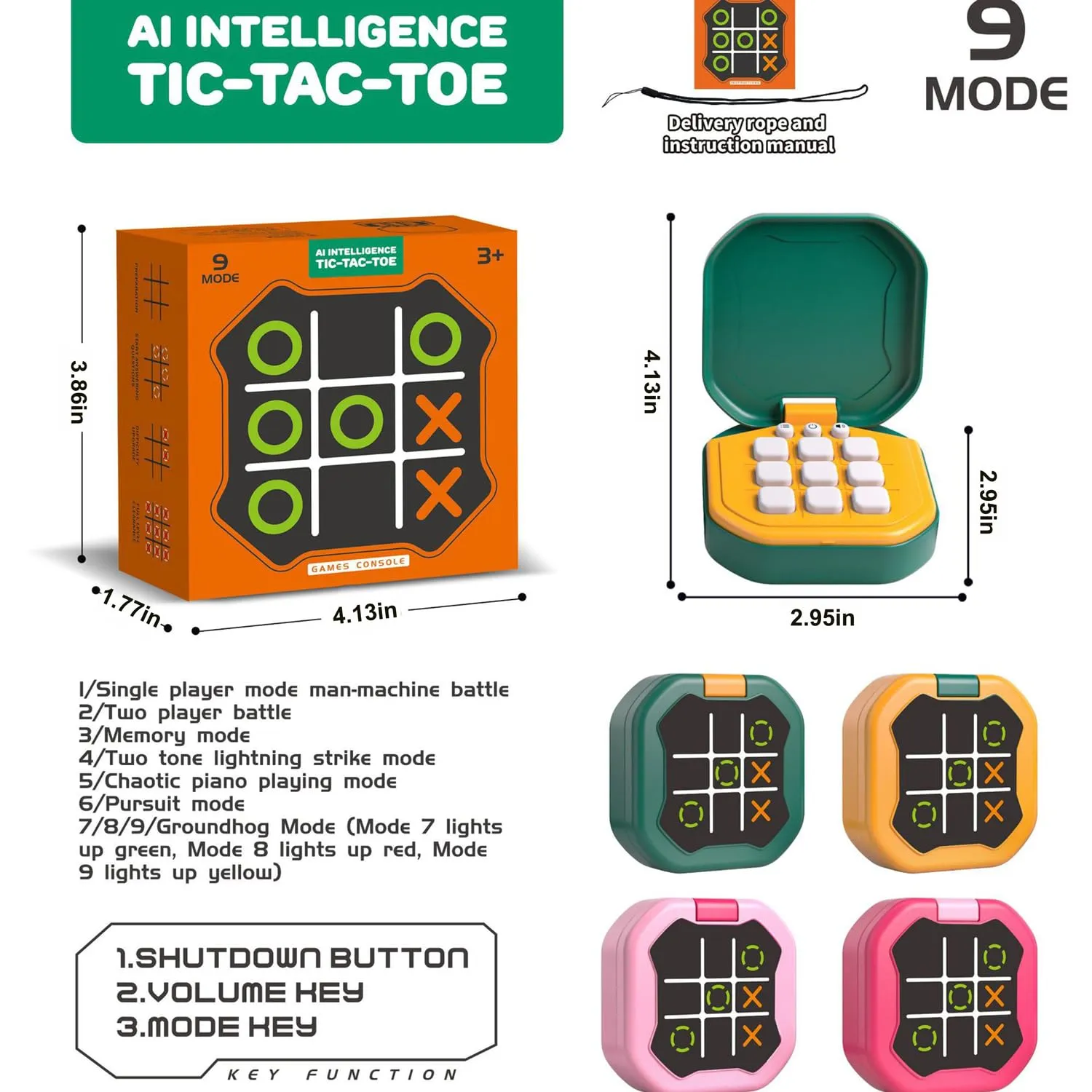 New Puzzles Portable Handheld Games Electronic Tic Tac Toe Game for Educational Memory Growth - Image 7