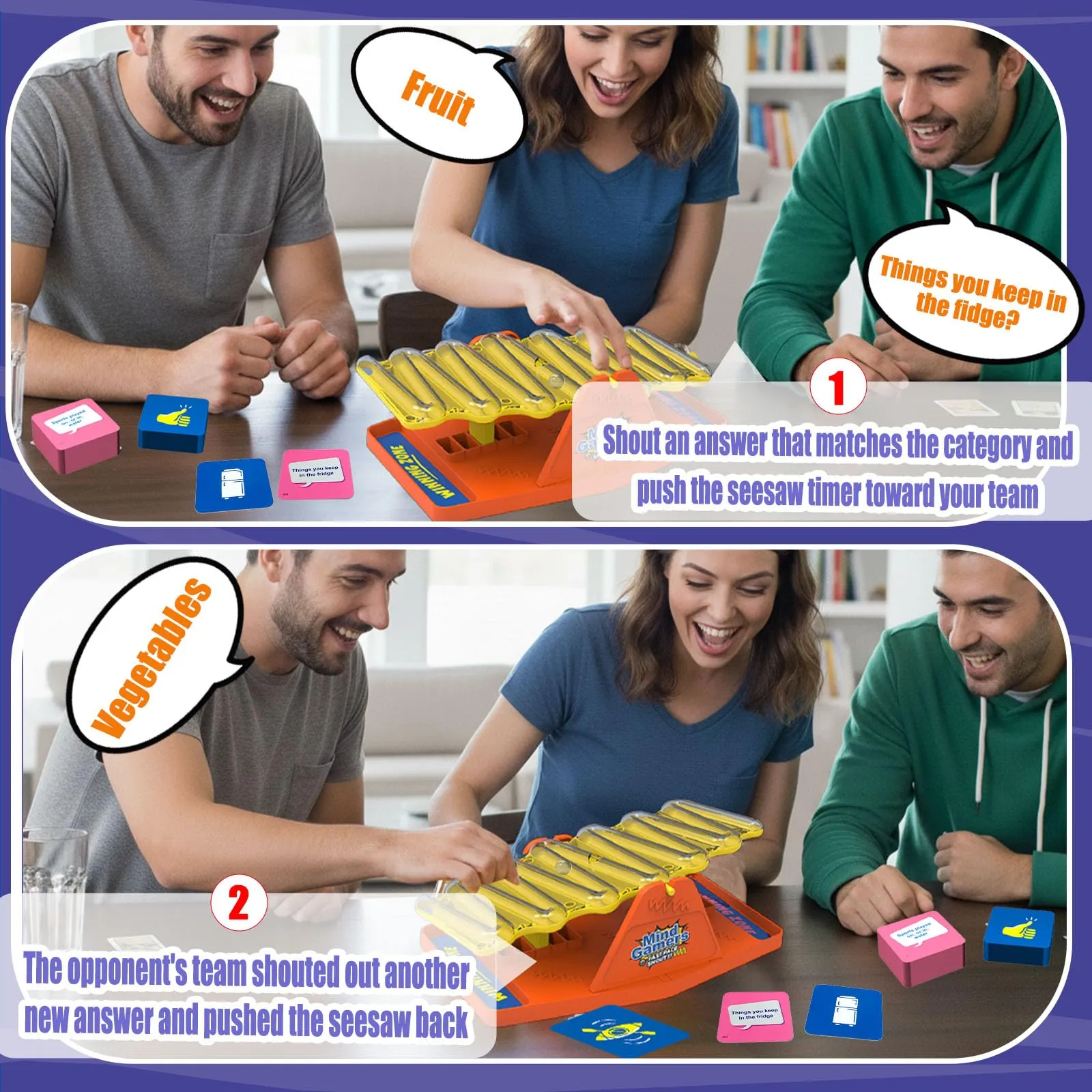 Fast-paced Family Night Game Rocking Marble Run Seesaw Plastic Tilt and Shout Game Board Game - Image 3
