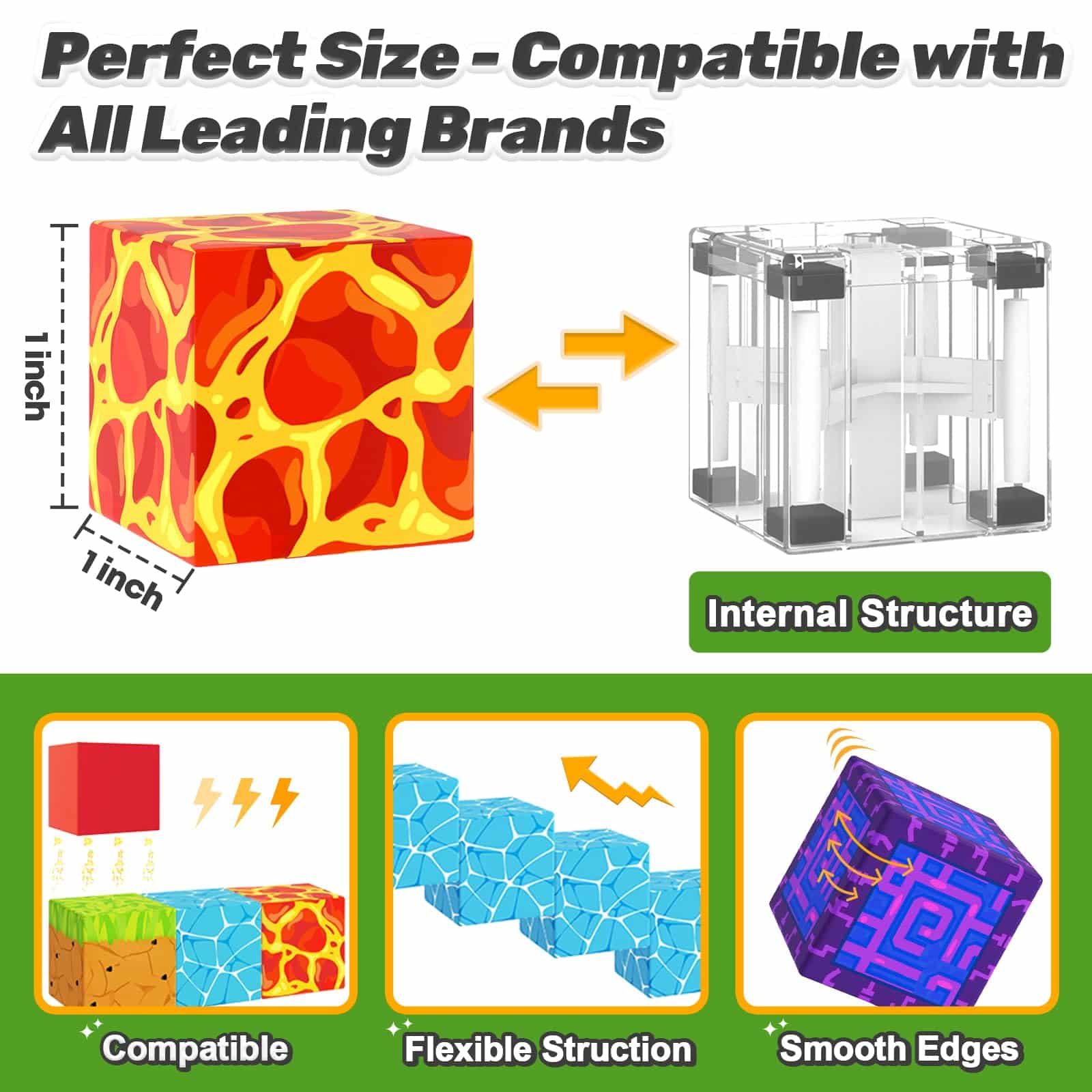 100 PCS OEM Build World Magic Portal Plastic Magnetic Tiles STEM Sensory Magnetic Blocks - Bild 5