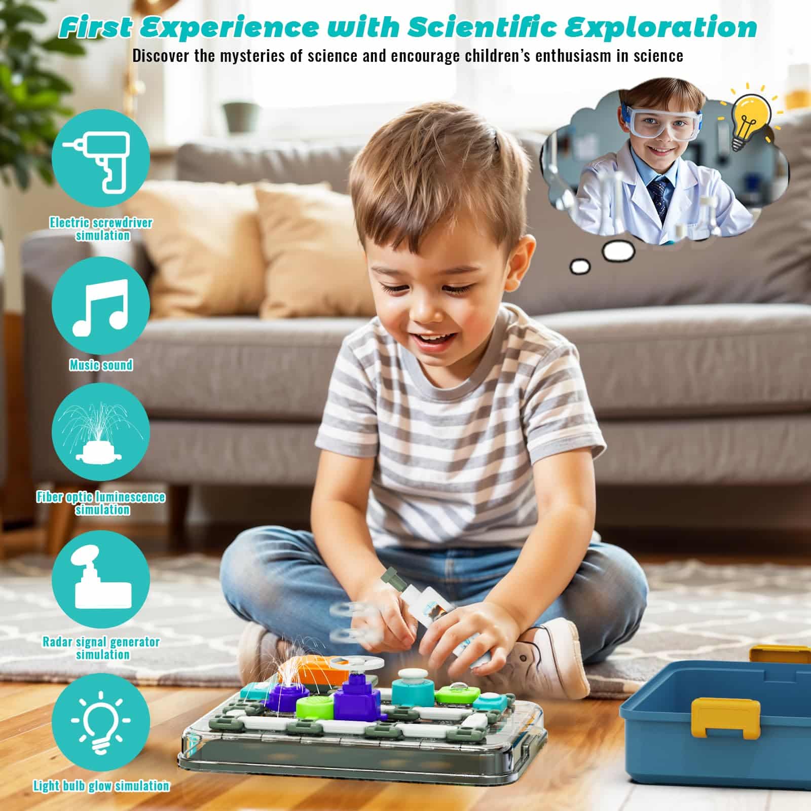 Wholesale 58Pcs Plastic Electronic Experiment Board Science Kits STEM Educational Learning STEM Toys - Imagen 6