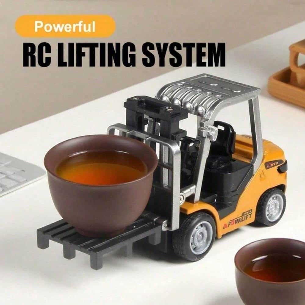 1/64 RC-Gabelstapler mit Legierungsspielzeug 8 Kanal 2 Mode Mini Rc Engineer Truck Forklift Engineer Truck with Flatbed Tow Truck Toys - Bild 6