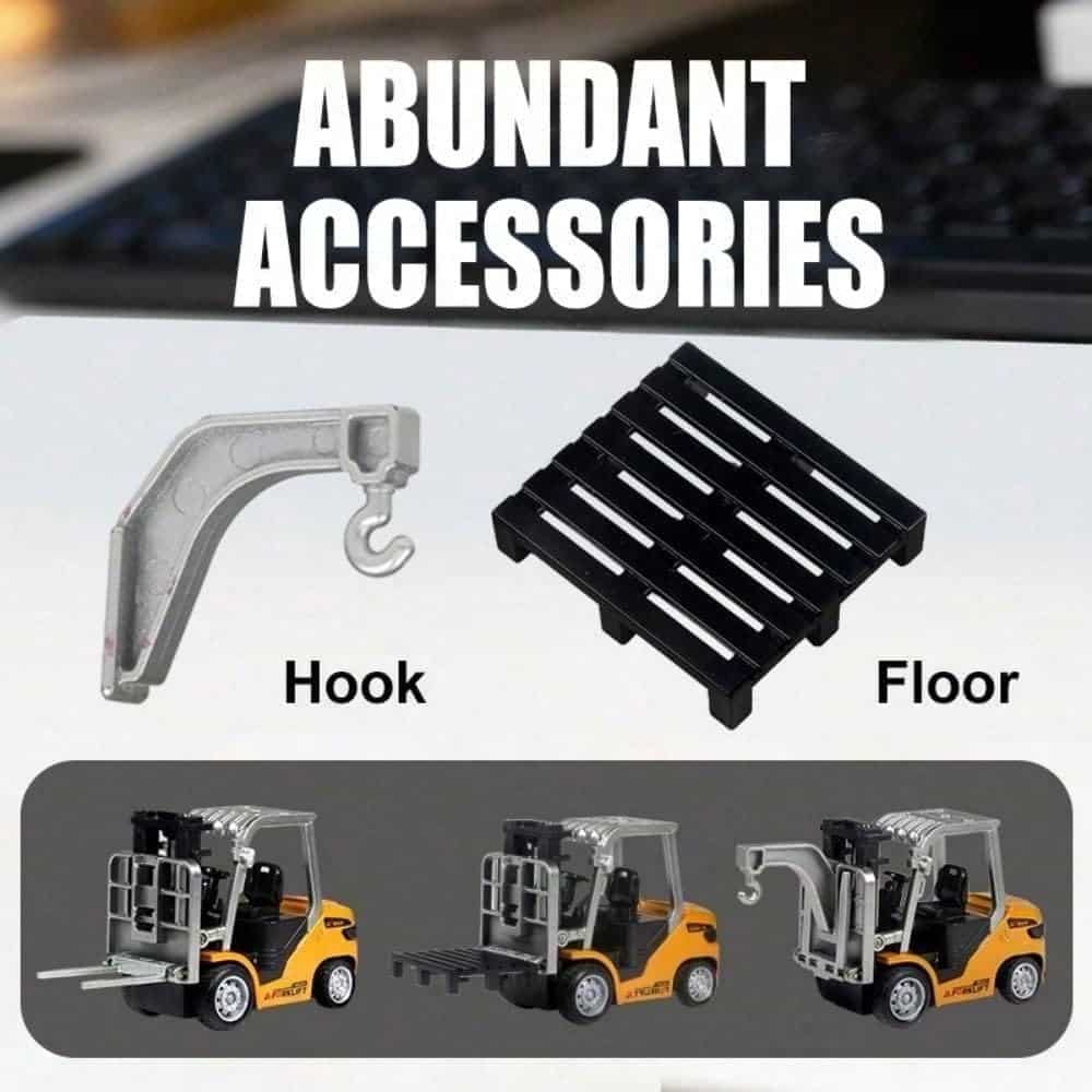 1/64 RC-Gabelstapler mit Legierungsspielzeug 8 Kanal 2 Mode Mini Rc Engineer Truck Forklift Engineer Truck with Flatbed Tow Truck Toys - Bild 5