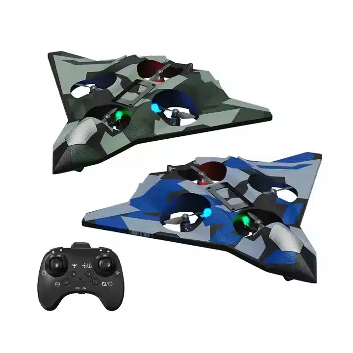 2.4G RC Stunt Foam Aircraft Toy Remote Control Airplane for Kids and Adults with Light Effects for Outdoor Fun