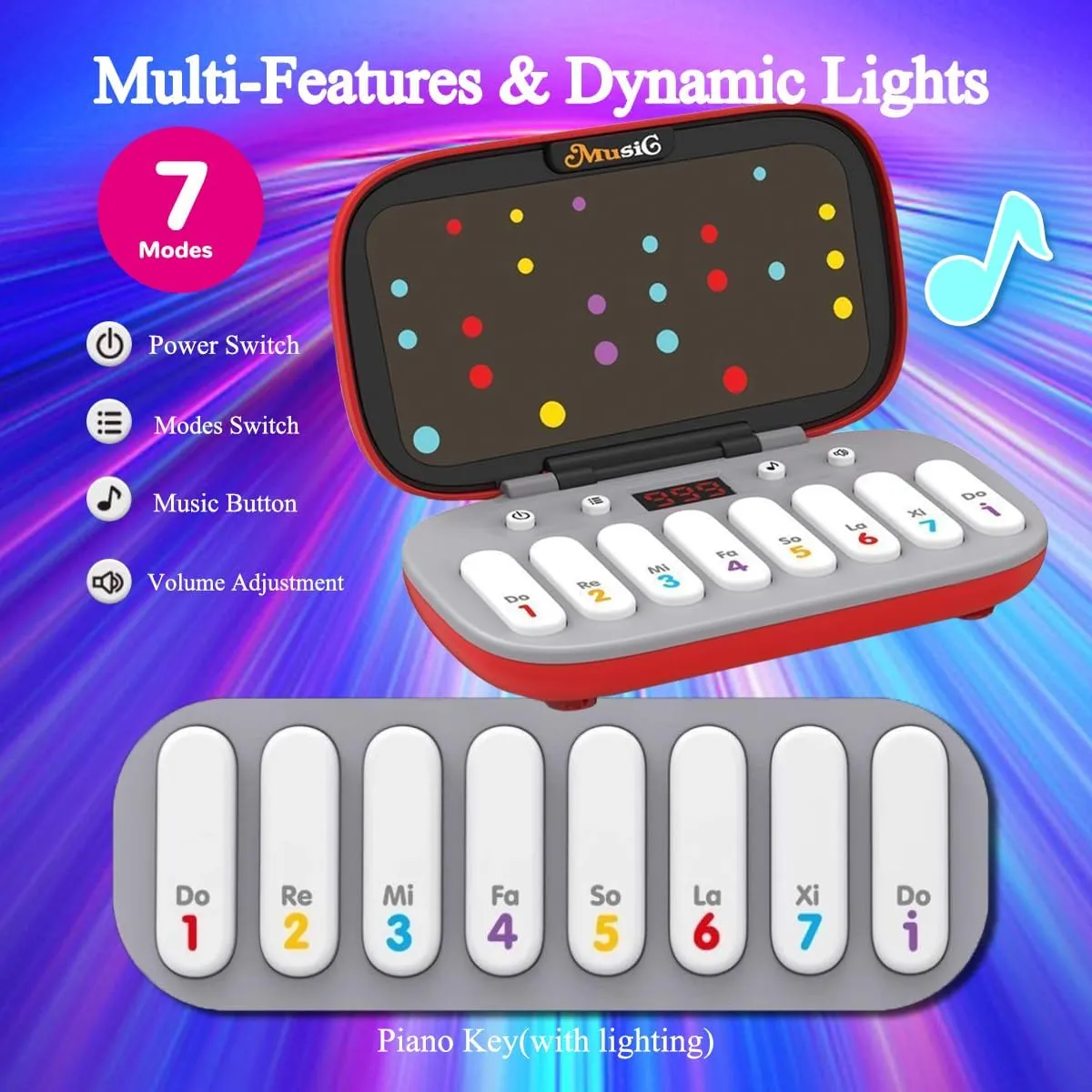 Handheld Electronic Reaction Training Family Tabletop Game Children Portable Interactive Rhythm Master Educational Music Toy - Image 7