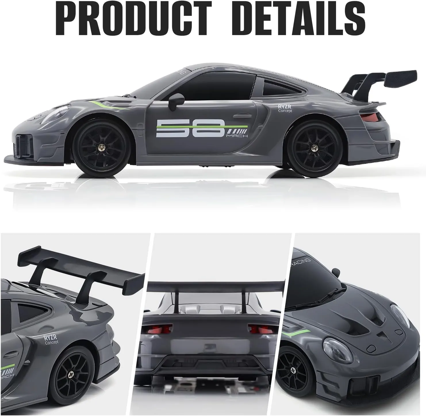 1 24 Scale 4WD 2 4GHz High Speed 20KMH LED Linkage Light Set Indoor Mini Electric Racing Full Remote Control Drift RC Car - Image 2