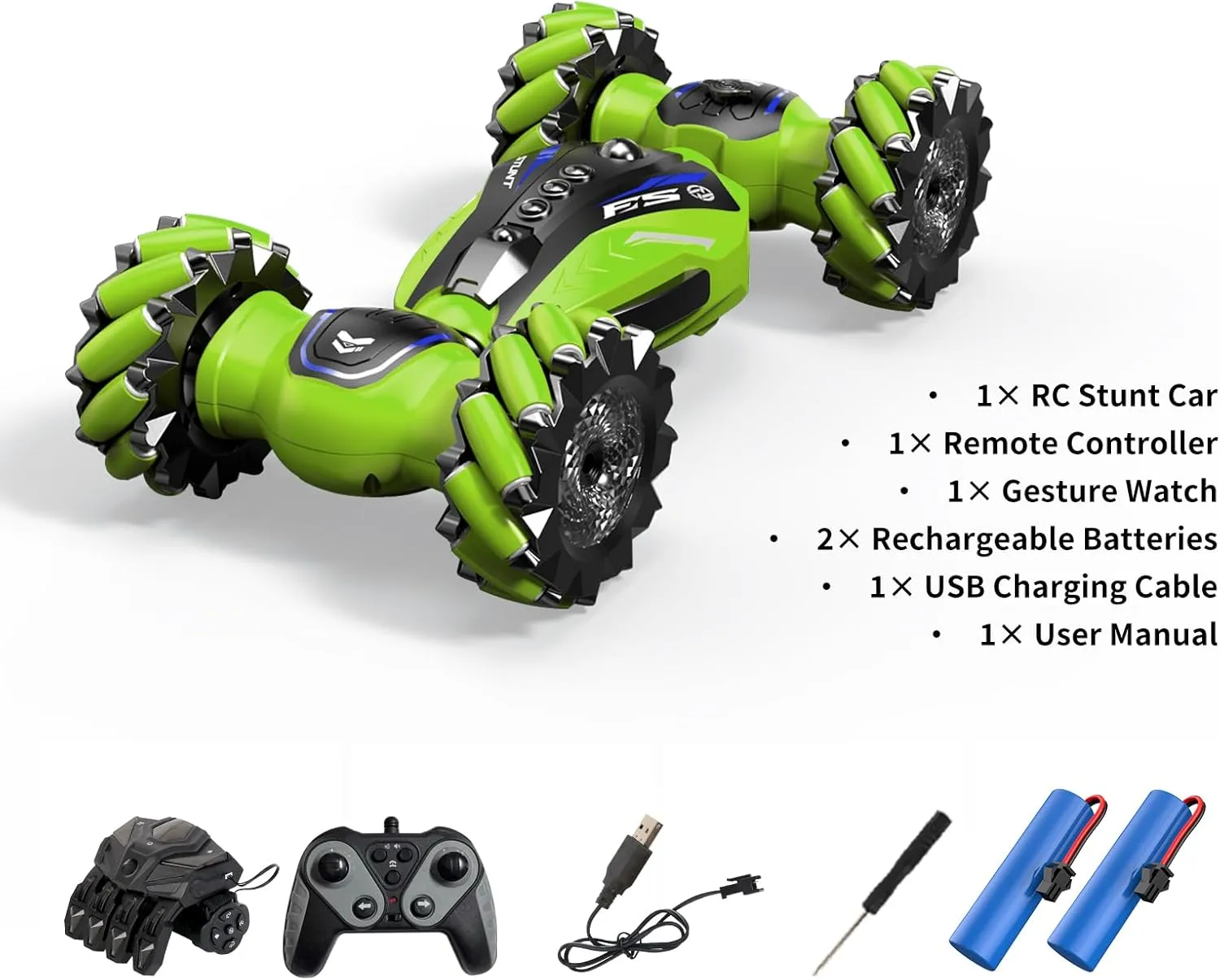 1:12 Gesture Control 4WD Double-Sided Off-Road RC Stunt Car with Lights Twist Body for Kids - Image 2