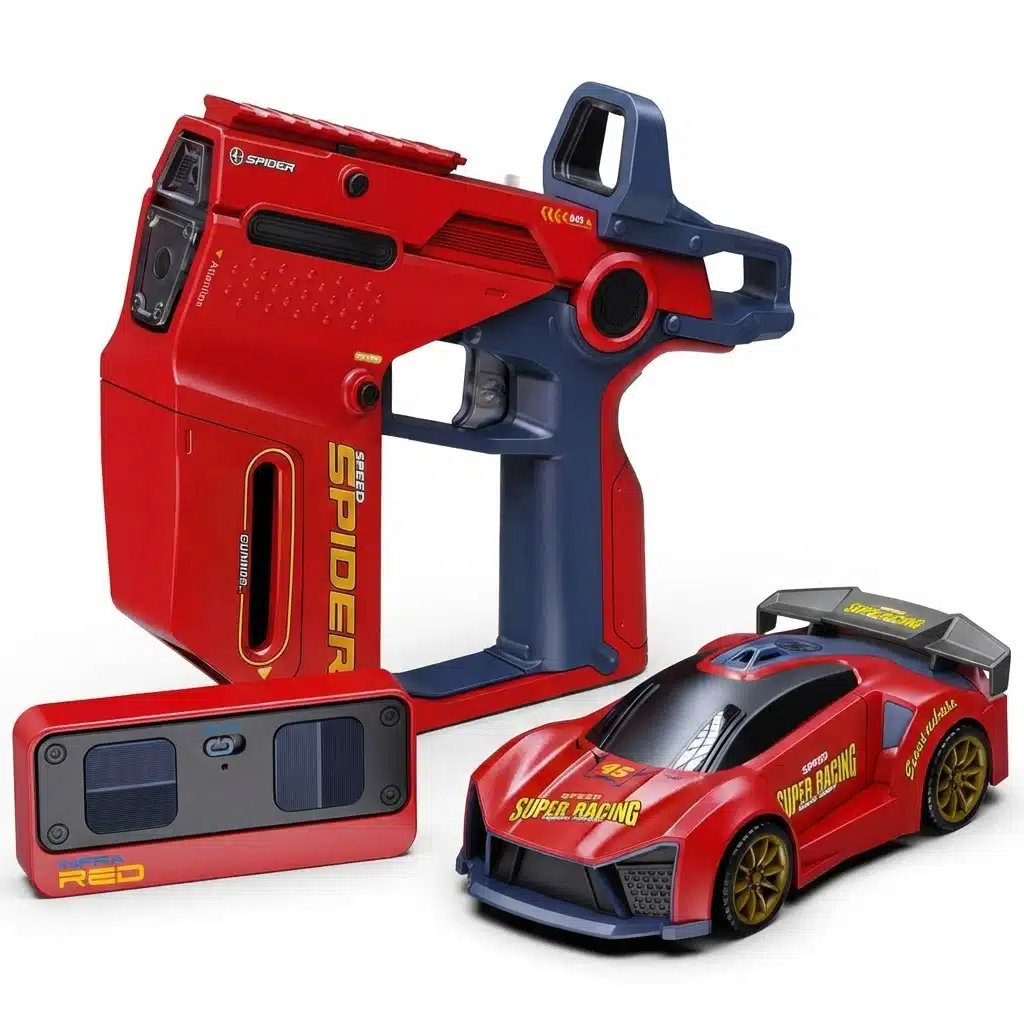 Innovative 2.4G Sensor Chase Game Dual Remotes Ejection Launcher Parent Child Interactive Battle RC Car Set