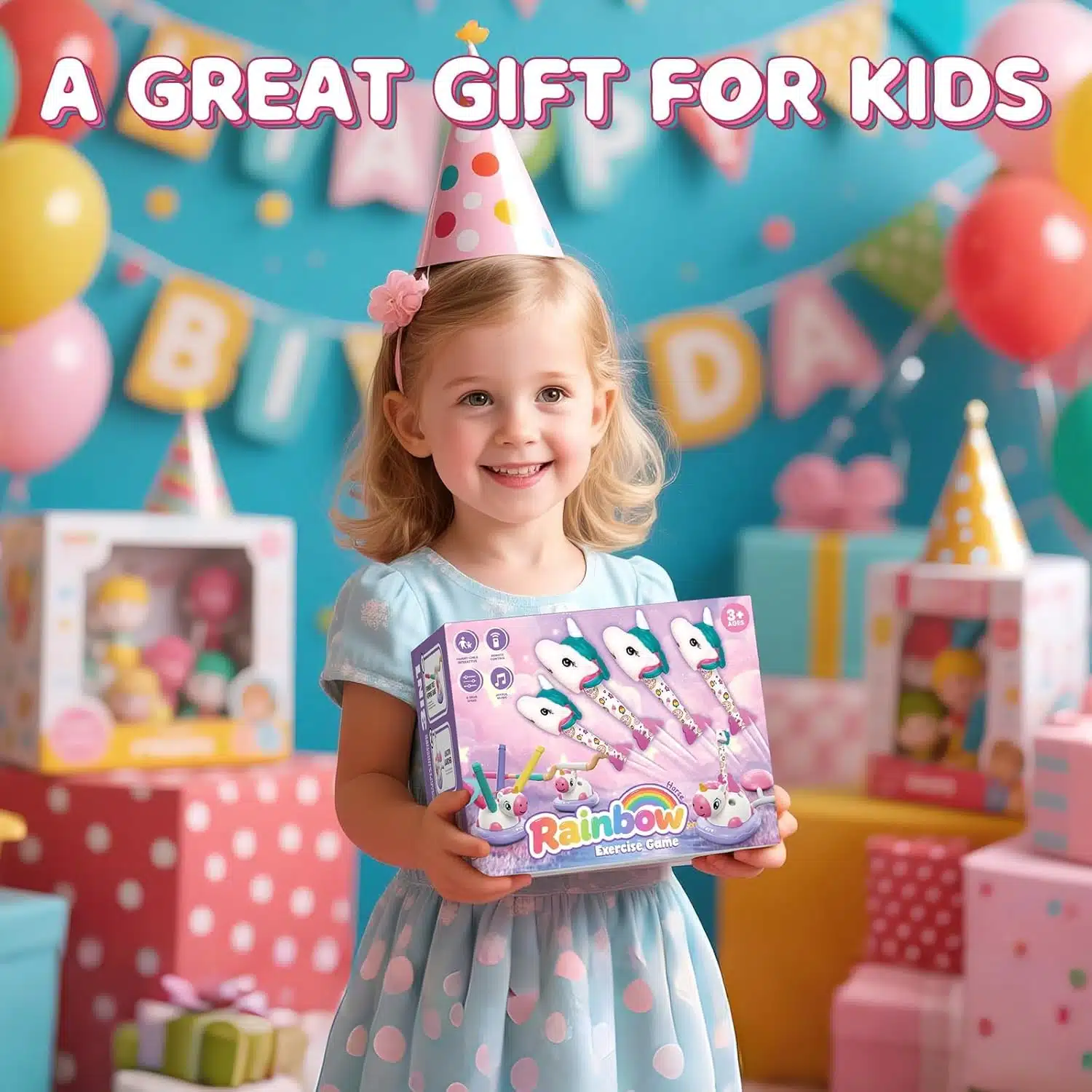 Wholesale Unicorn Kids 3 in 1 Musical Jump Rope Remote Control Game Outdoor Ring Toss Rocket Launcher Sports Toys - Image 7