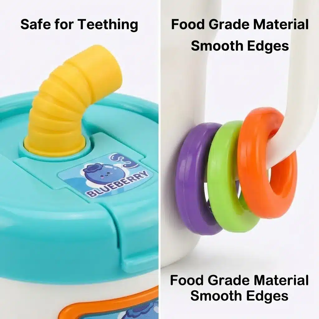 Early Learning Grasping Hand Shaker Rings for Infants Toddlers Interactive Sensory Baby Juice Cup Baby Rattle Toy - Image 3