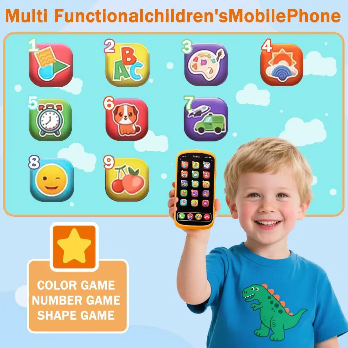 Educational Baby Music Light Toddler Learning Smart Mobile Cellphone Gift Interactive Electronic Play Preschool Toy Phone - Image 6