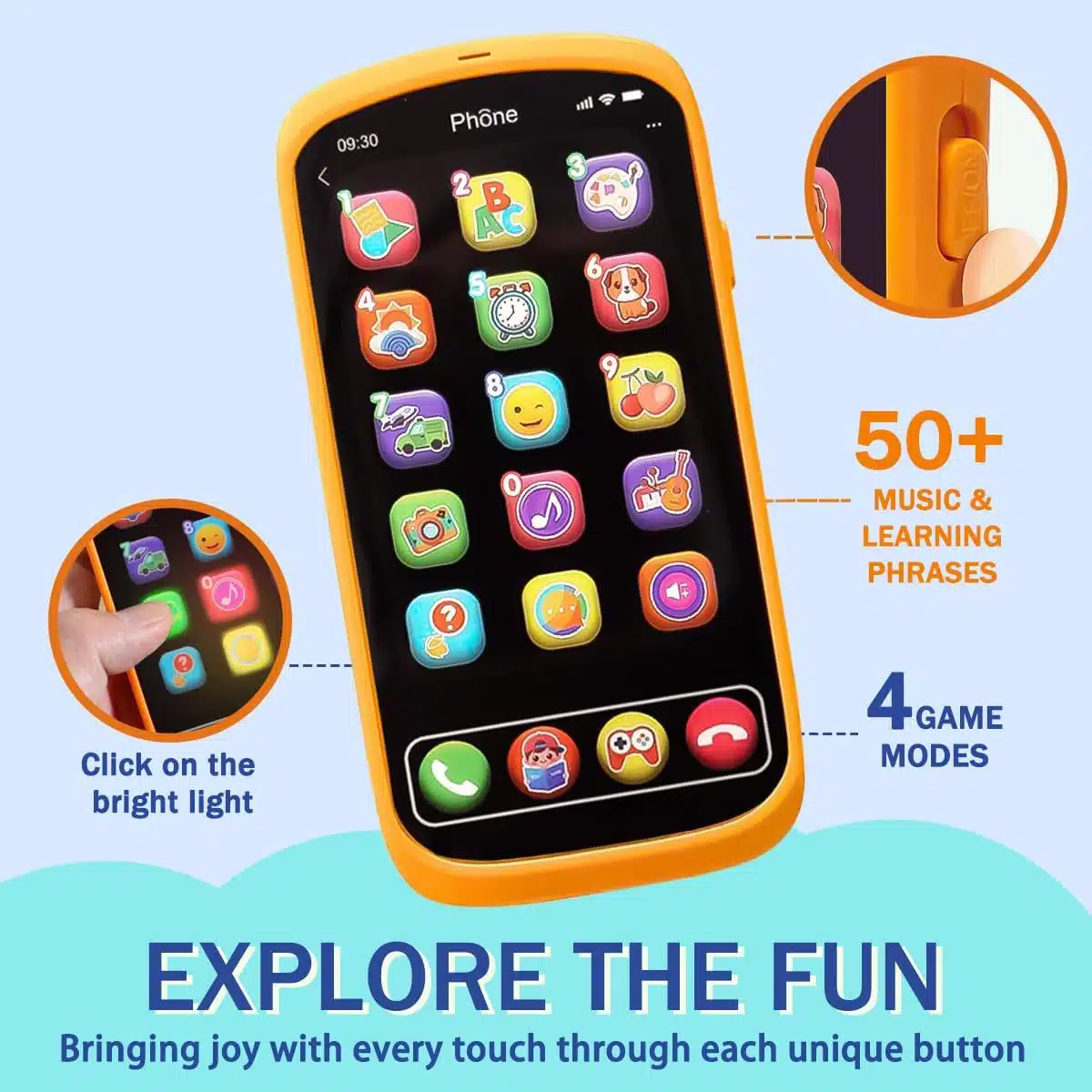 Educational Baby Music Light Toddler Learning Smart Mobile Cellphone Gift Interactive Electronic Play Preschool Toy Phone - Image 5