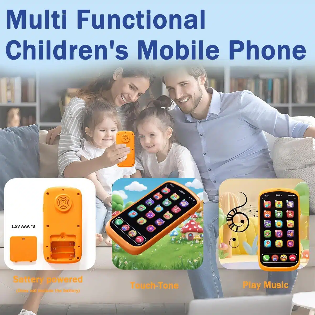 Educational Baby Music Light Toddler Learning Smart Mobile Cellphone Gift Interactive Electronic Play Preschool Toy Phone - Image 3