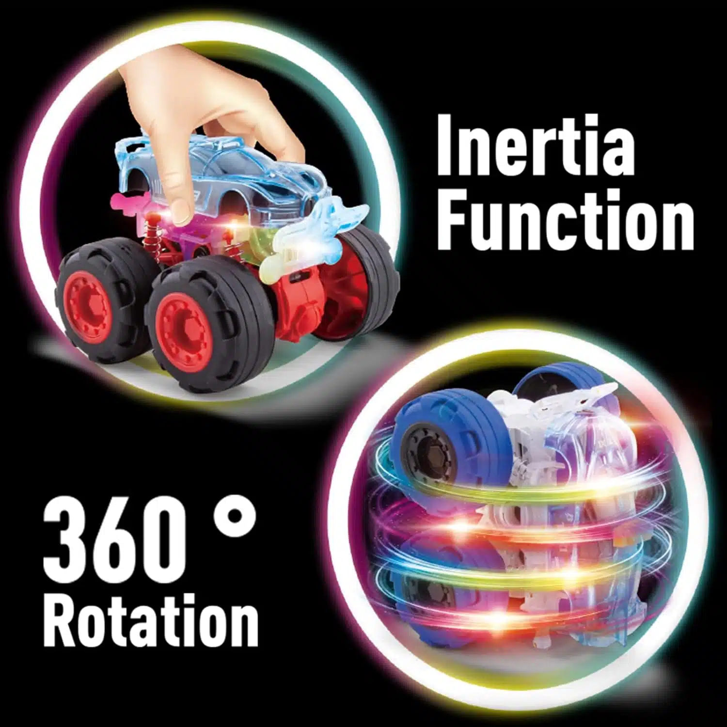 Educational Friction Powered Monster Truck Birthday Gift Age 3 4 5 6 Year Old Boy Girl Toddler Car Toys - Imagen 4